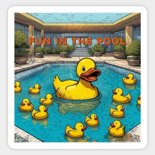 fun in the pool poster Sticker